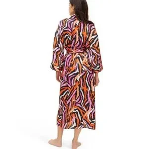 Dvf Target Robe Diane Von Furstenberg | Intimates & Sleepwear | Long Satin Disco Zebra ...